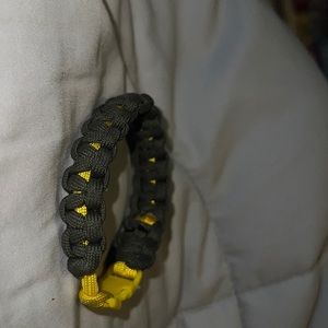 Green crocheted bracelet, homemade